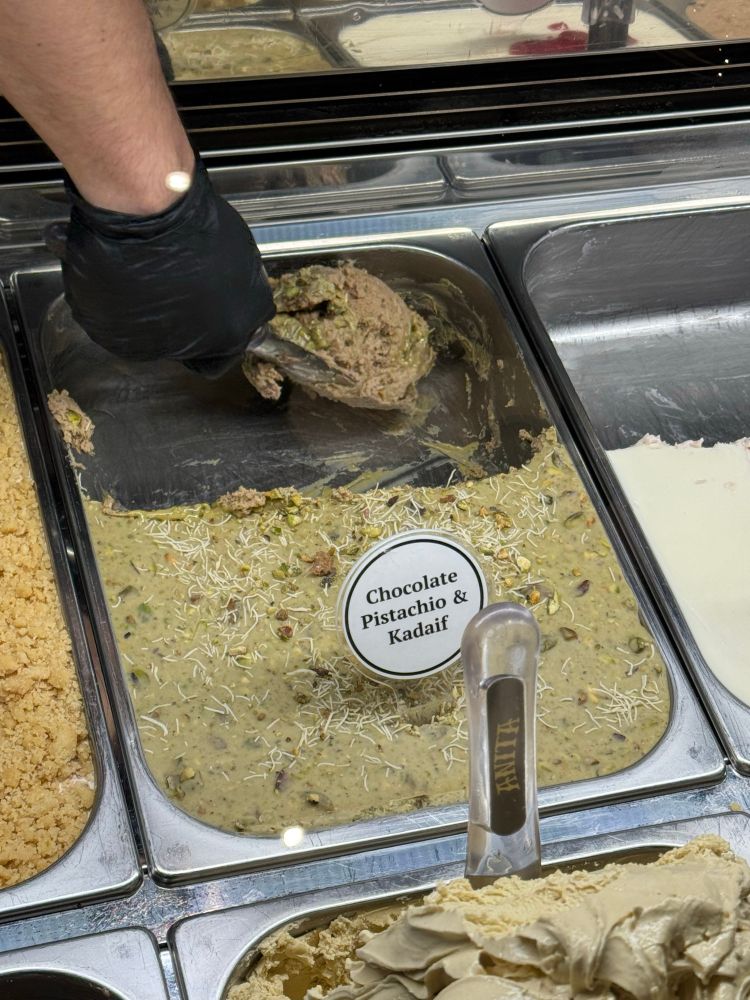 Chocolate, Pistachi, & Kadaif Gelato (so freakin good)