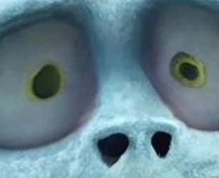 the AI slop critter from the AI slop movie Critterz has eyes and nostrils that look not-entirely-formed, and it’s gross