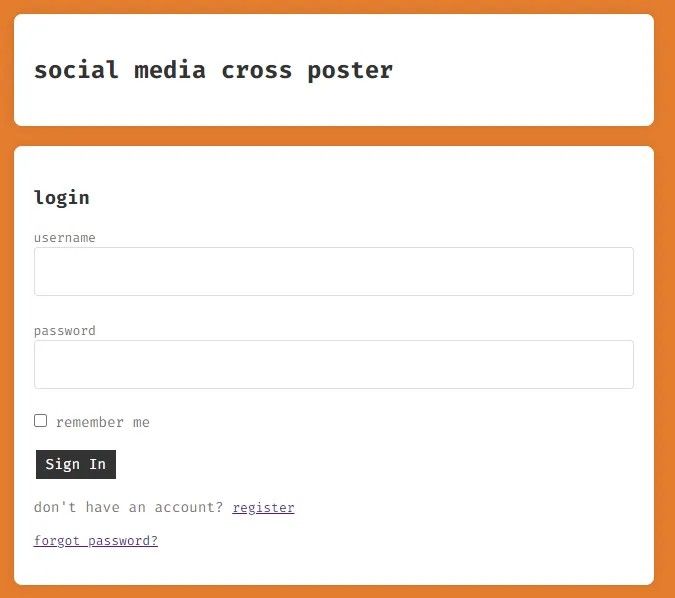 the login screen, password reset possible too
