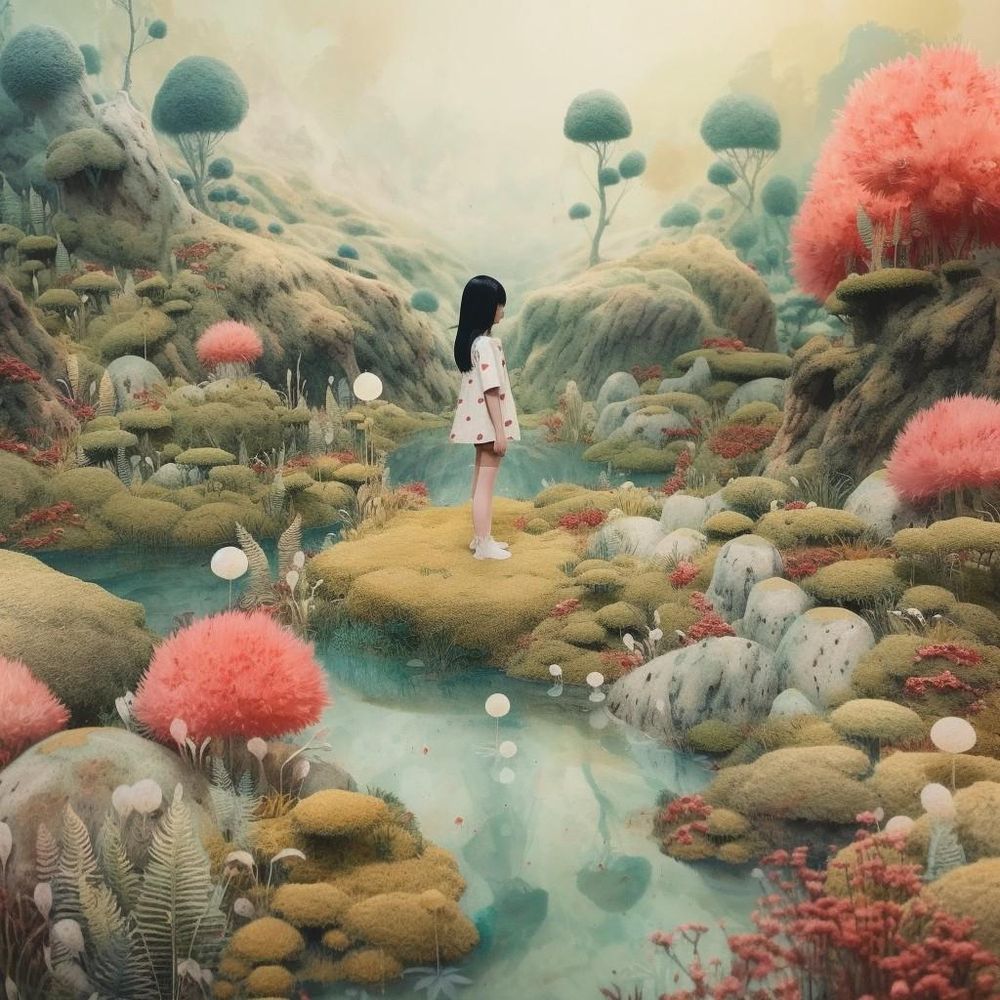 Emerging into a New World, Small Figures Explore Seonna Hong’s Dreamlike Landscapes  --v 5.1