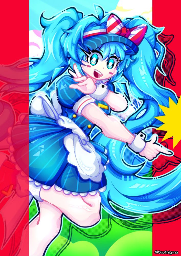Hatsune Miku, in the Mesmerizer Music Video Outfit