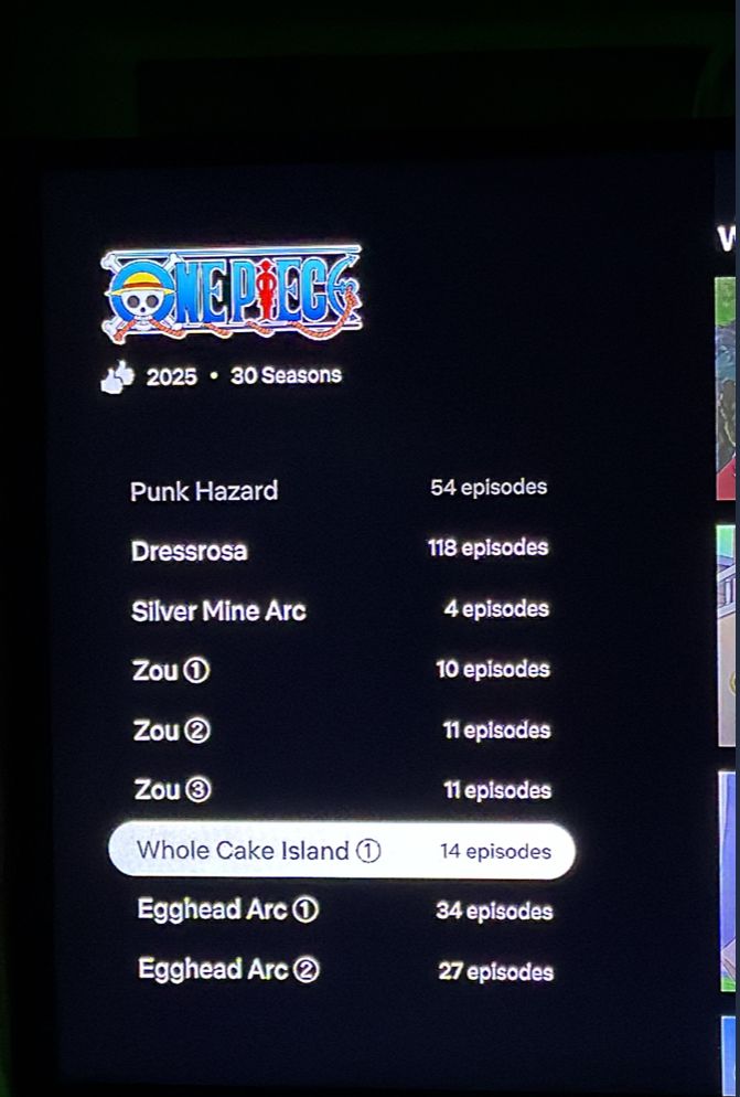 One Piece seasons on Netflix 