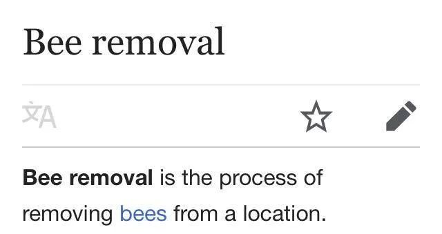 Bee removal

Bee removal is the process of removing bees from a location.