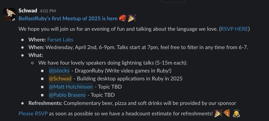https://www.meetup.com/belfastruby/events/306590652/