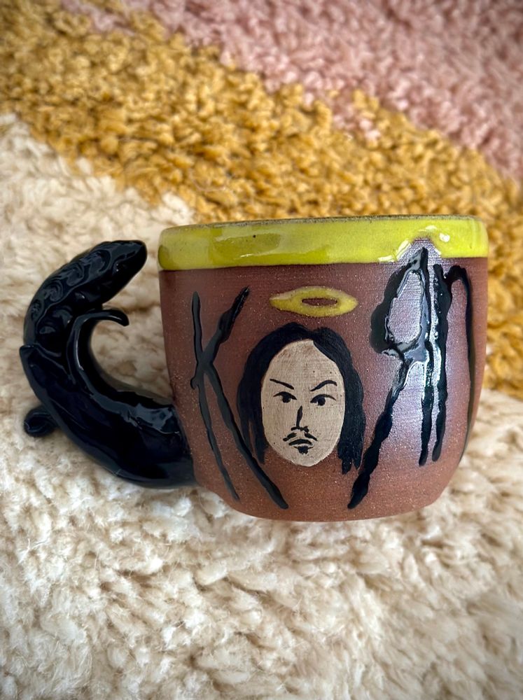 Korn mug with corn handle 