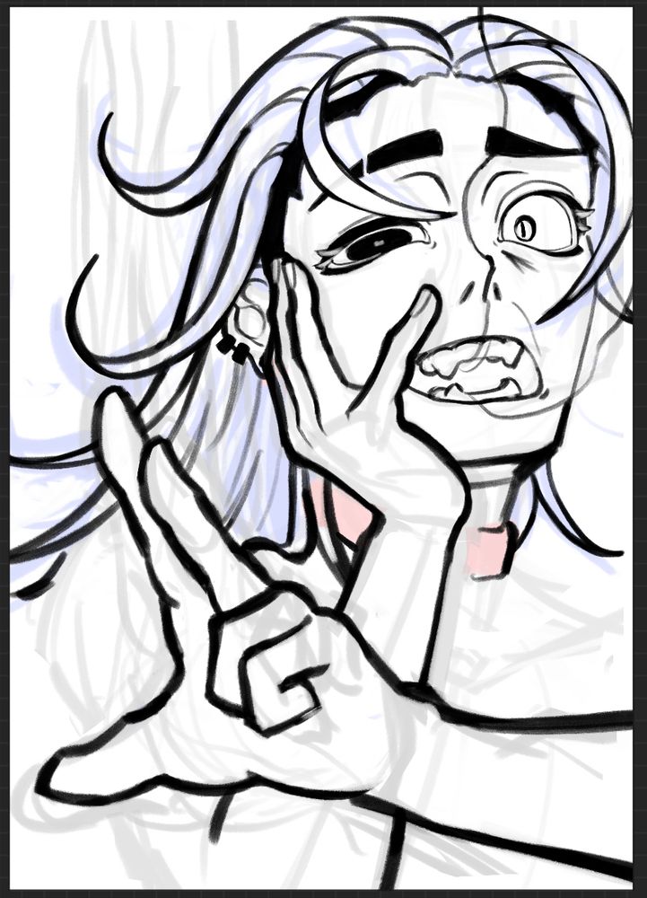 same thing but his hands are drawn in