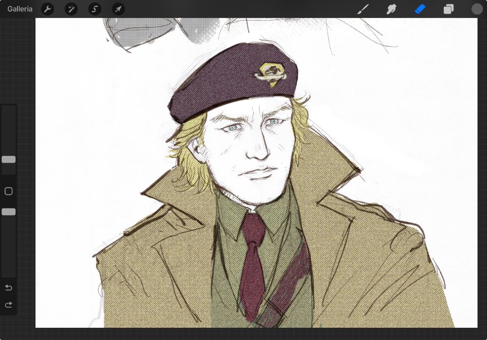 sketch of Kazuhira Miller in The Phantom Pain