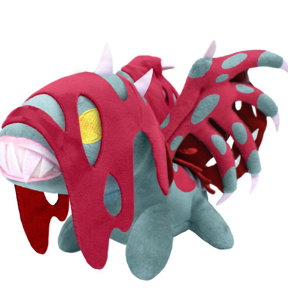 A plush of the Monster Hunter monster Vaal Hazak.