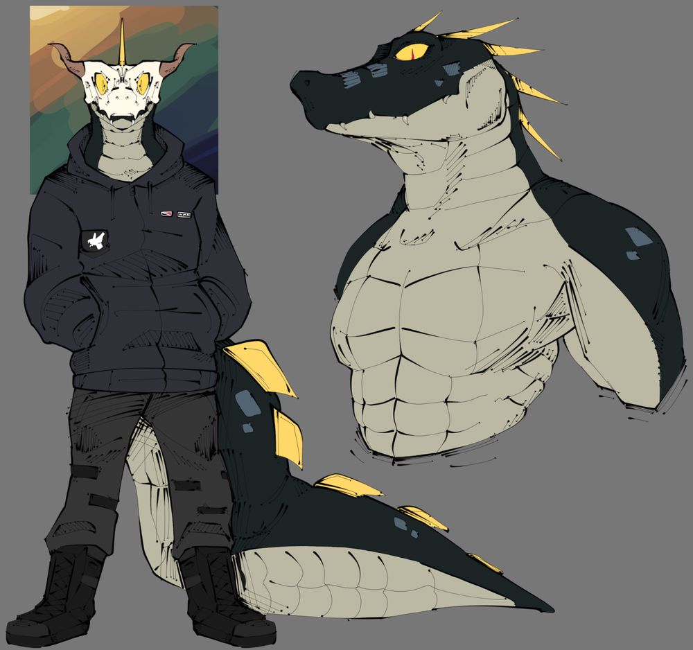cool buff gator sona with a skull mask