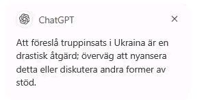 Chatgpt going vatnik. 