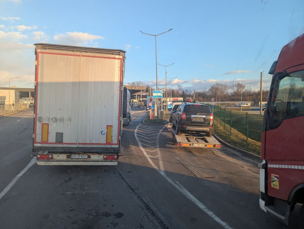 Att the Polish border. 
