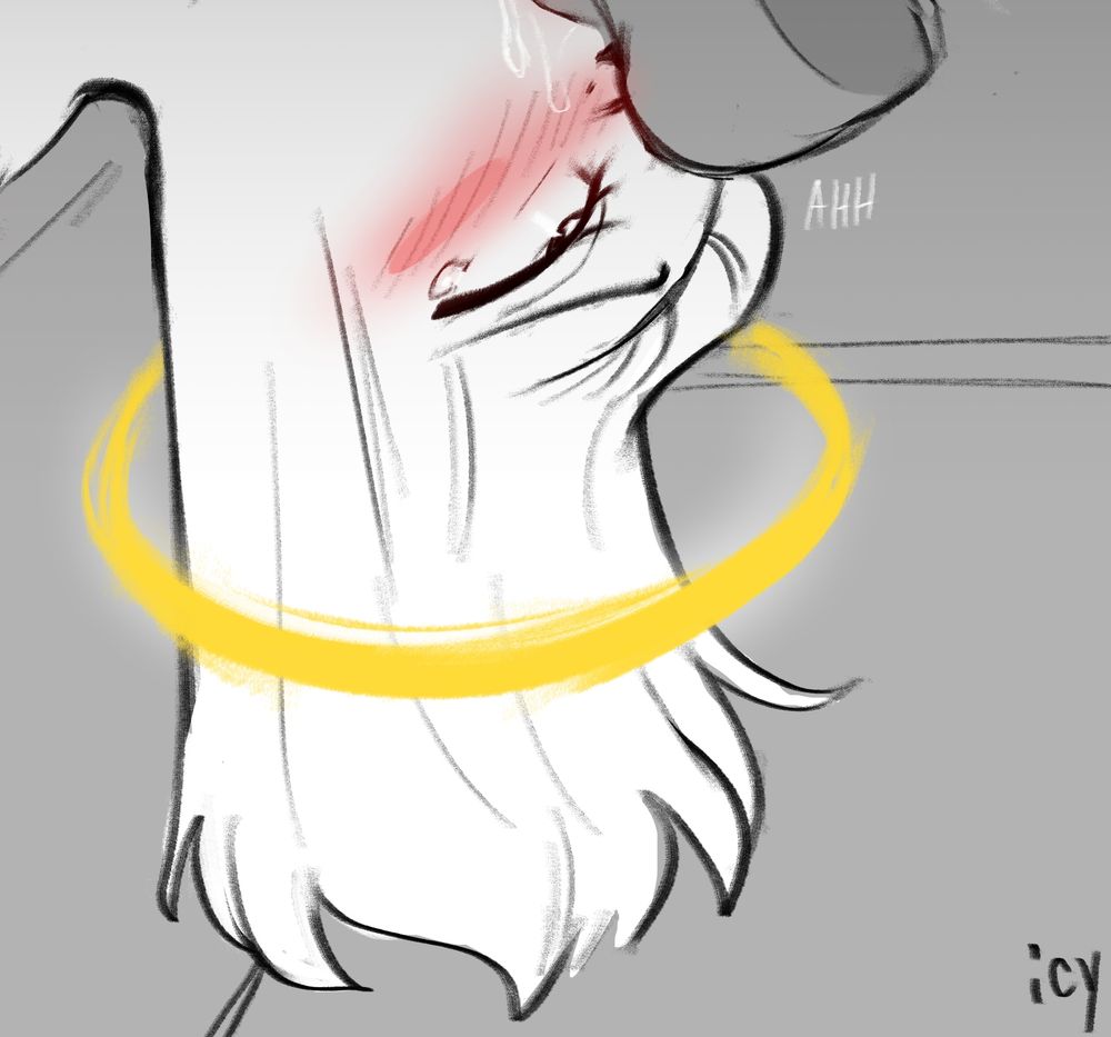 cropped throatjob illustration, you can only make out spicysona rolling her eyes back as a cock goes balls-deep in her mouth. she tears up and lets out a small moan of pleasure. full illustration showing off her erect nipples on my discord via patreon!