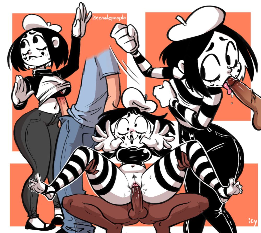 henriette getting smashed while doing silly pantomimes and such