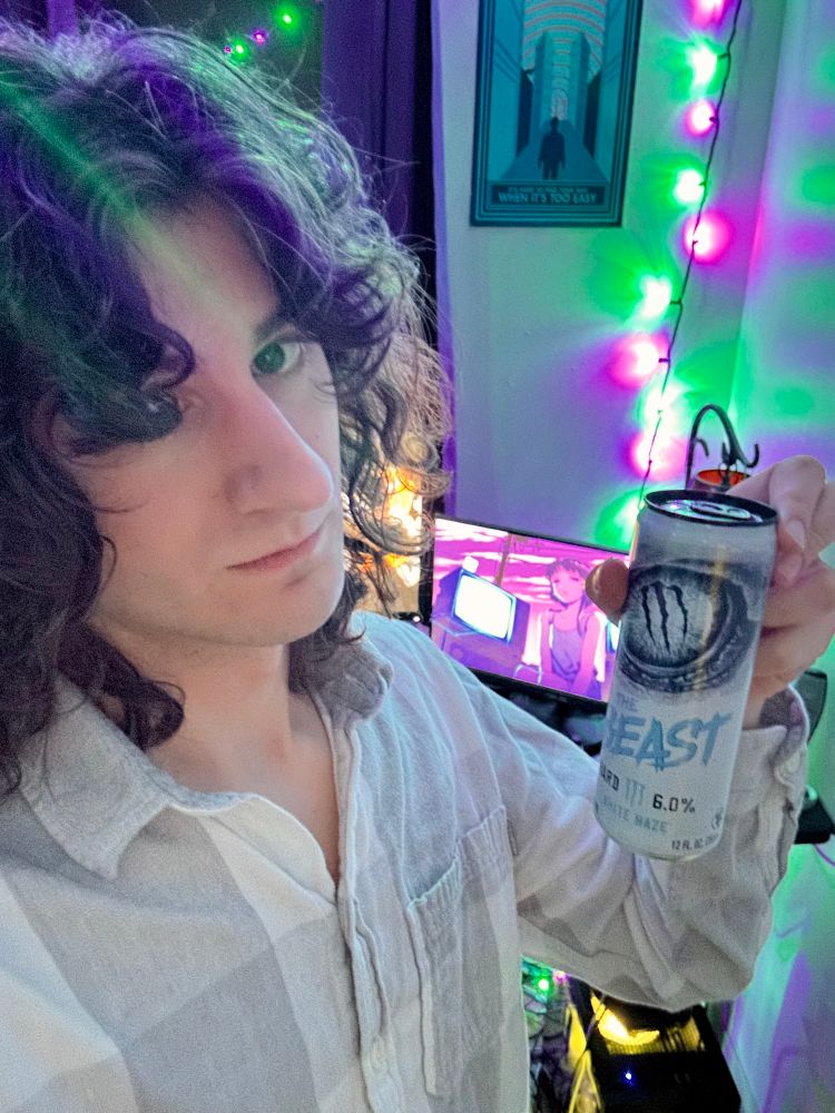 stupid twink with white monster beast