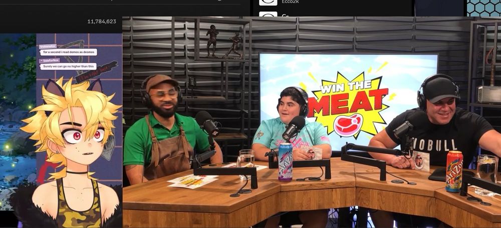 image of the AJ and Big Justice show but with femboy vtuber kainen looking at them