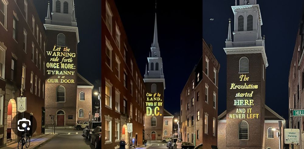 The Boston north church

Let the warning ride forth once more 
Tyranny is at our door

One if by land
Two if by DC

The revolution started here and never left