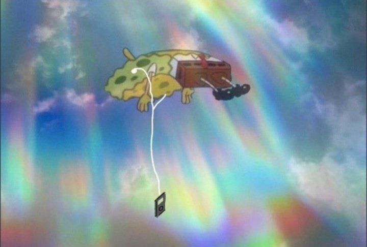 spongebob ipod levitating meme