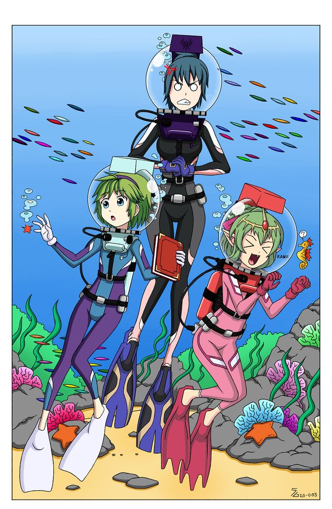 A Fire Emblem Crossover picture where Female Byleth Emblem Chaperoning Nino and Tiki are underwater in LAMA Bubble Helmet Scuba as these kids...aren't the brightest divers...Extremely Cute though ^^

Color Commission for/ Picture Concept by: Petrus92

Line art by: Shoxxe

Coloring by: The-Sakura-Samurai