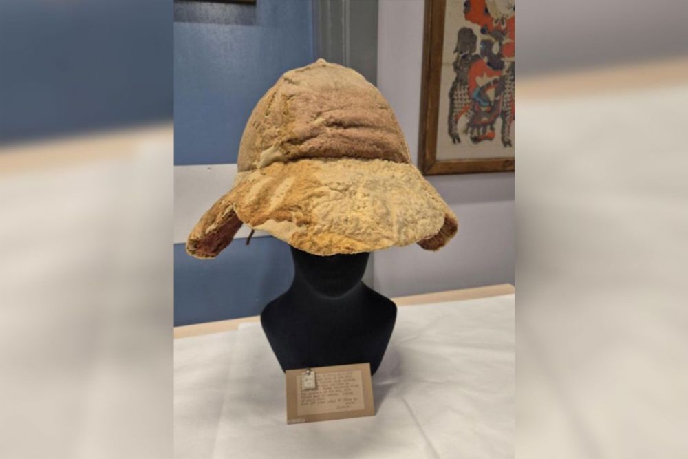 The felt cap—one of only three surviving examples of its kind—was recently conserved by a museum in England