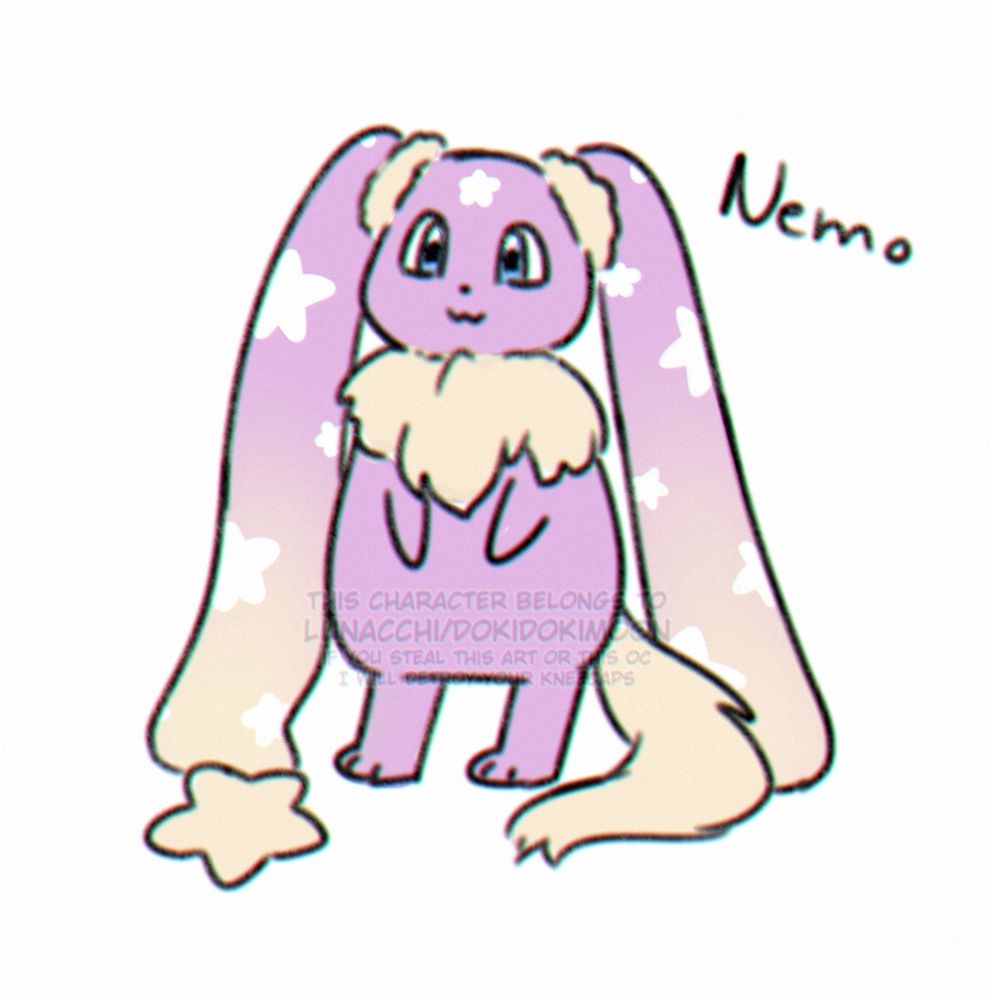 A colored doodle of my original character Nemo.