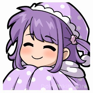 A "comfy" Twitch emote of Megumi.