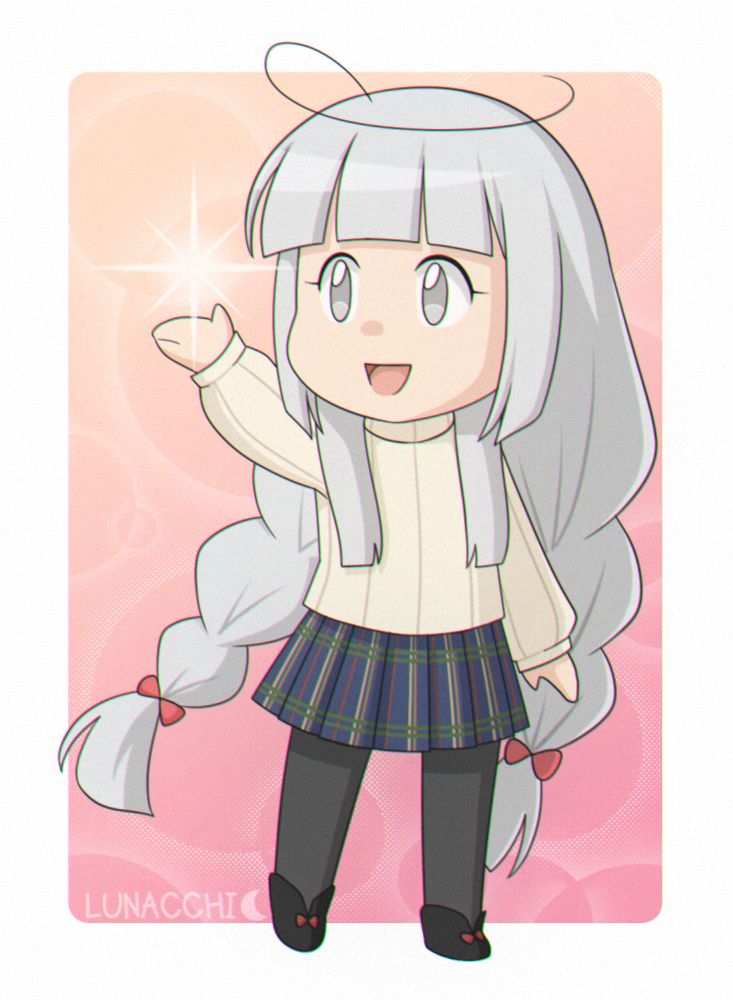 A chibi illustration of Khrona. Drawn in 2017.