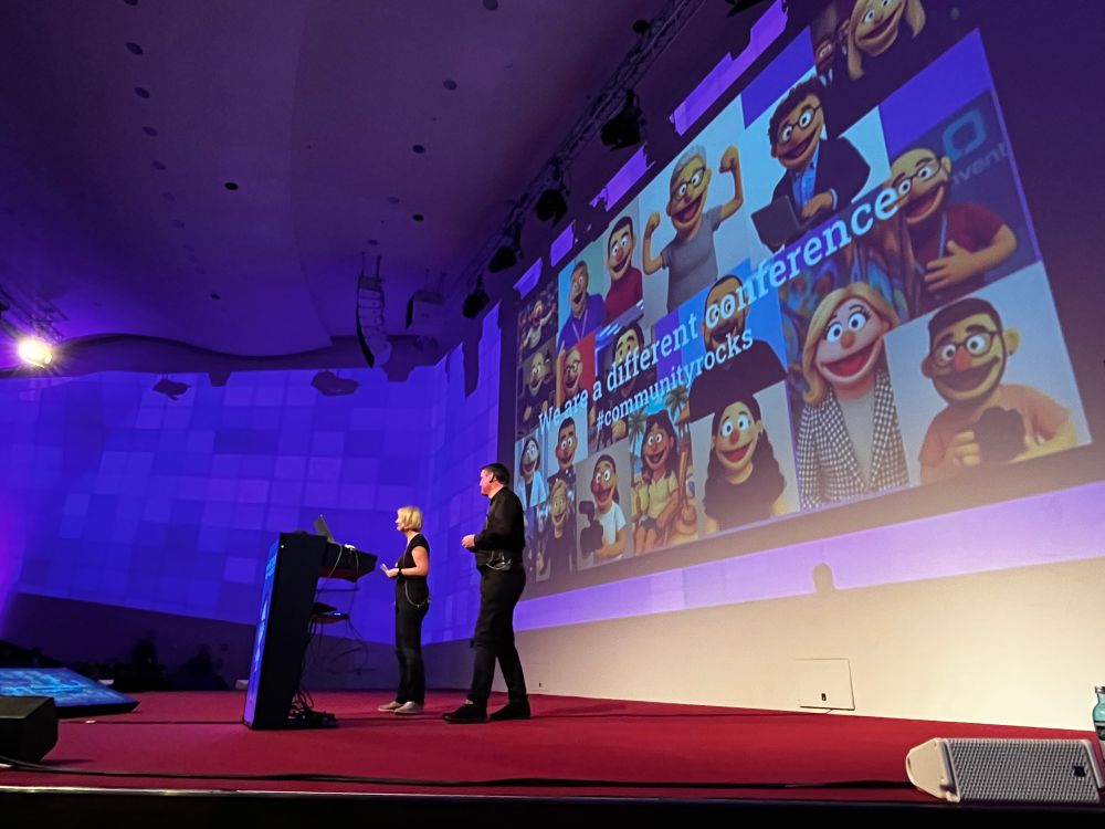 Martina and Adis thanking the ECS team