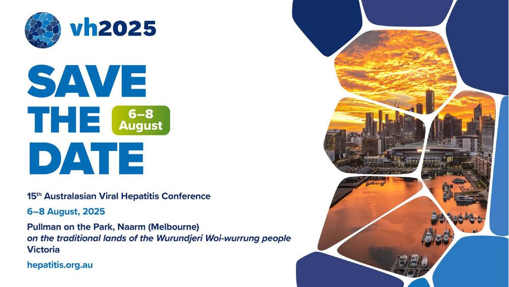 Save The Date - Australasian Viral Hepatitis Conference 6-8 August, Pullman on the Park, Melbourne