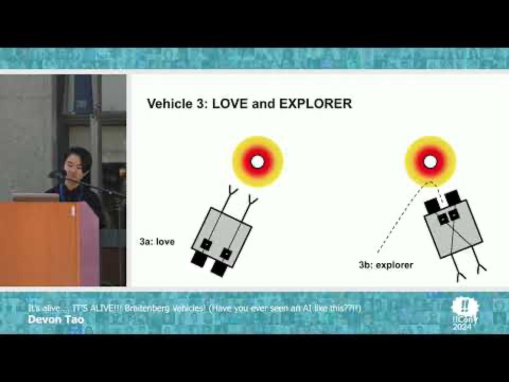 It’s alive…. IT’S ALIVE!!! Braitenberg vehicles! - Devon Tao at !!Con 2024