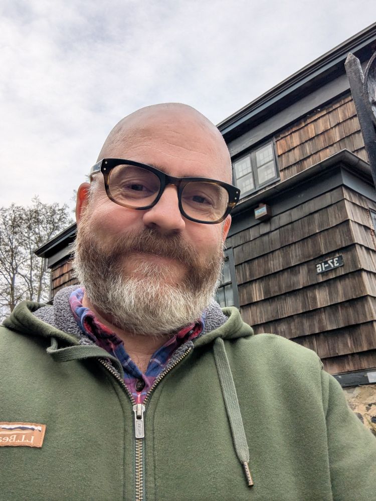 Selfie in front of the Flushing Monthly Meeting of Friends in Flushing, New York. It's one of the oldest houses of worship in North America 