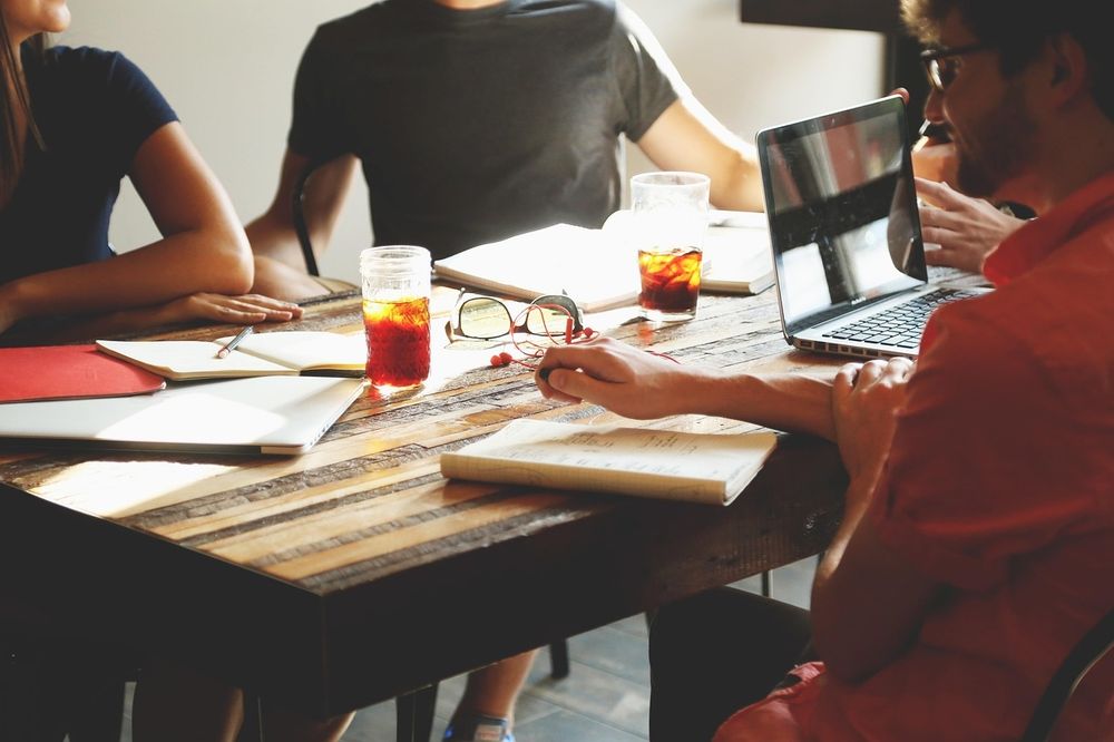 People around a table with papers, drinks, and a computer

Source:
Meeting Brainstorming Business - Free photo on Pixabay https://share.google/rEvT83BvRupBdakhk