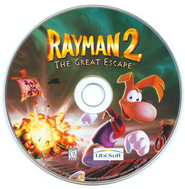 The Rayman 2 disc I obtained, showing the US artwork in full colour.