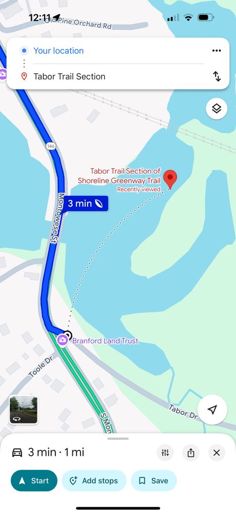 A map of how to get to a place 