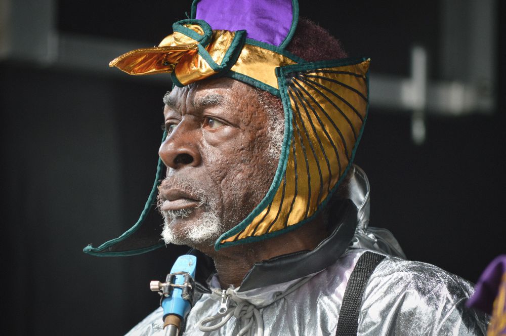 Knoel Scott performing with the Sun Ra Arkestra at Music on the Mountain on Okemo Mountain in Ludlow, VT