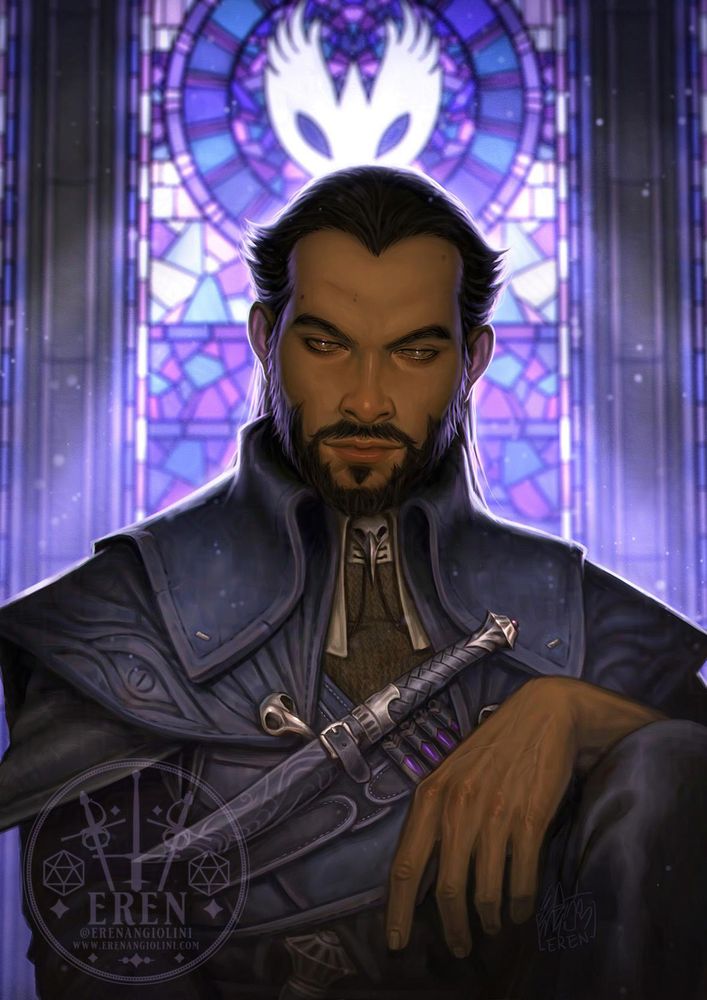 Portrait of Lucanis Della Morte from
Dragon Age: The Veilguard.
