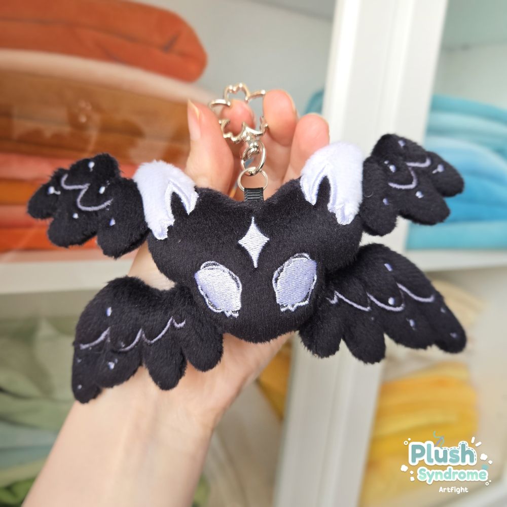 4 winged cat plush charm for artfight 2025 - #fiberart