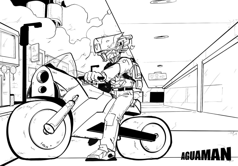 Robot man riding a motorcycle. I got more robot stuff coming soon!