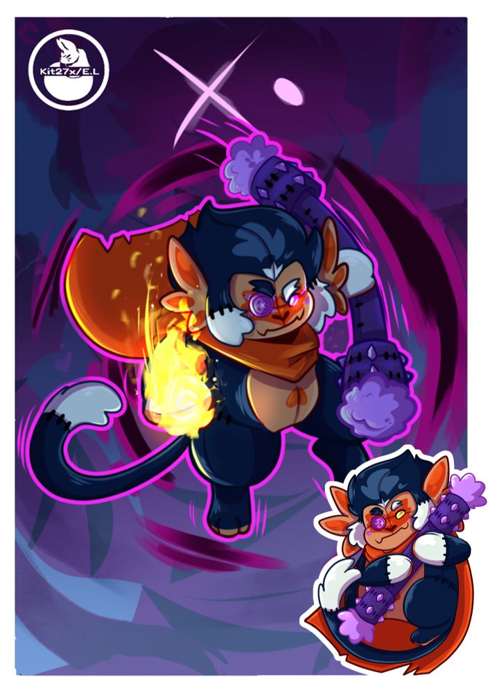 Preview of art print that comes with a keychain