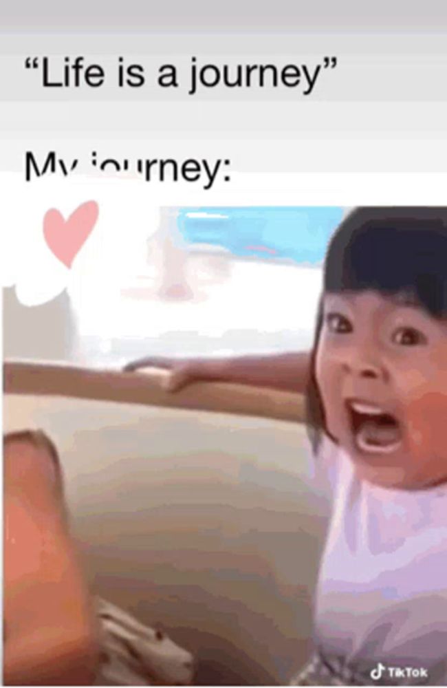 a picture of a little girl with a caption that says life is a journey my journey