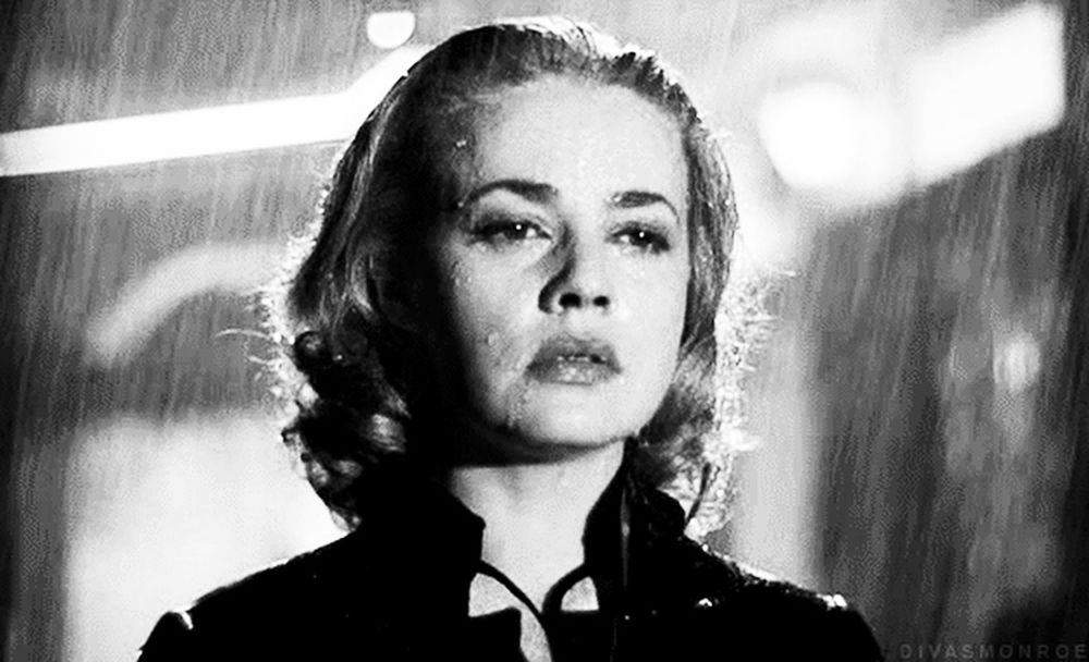 Black and white filmstill of Jeanne Moreau in the rain, from L'Ascenseur pour l'échafaud (Louis Malle, 1958)
https://www.youtube.com/watch?v=icJw9HXXoXA