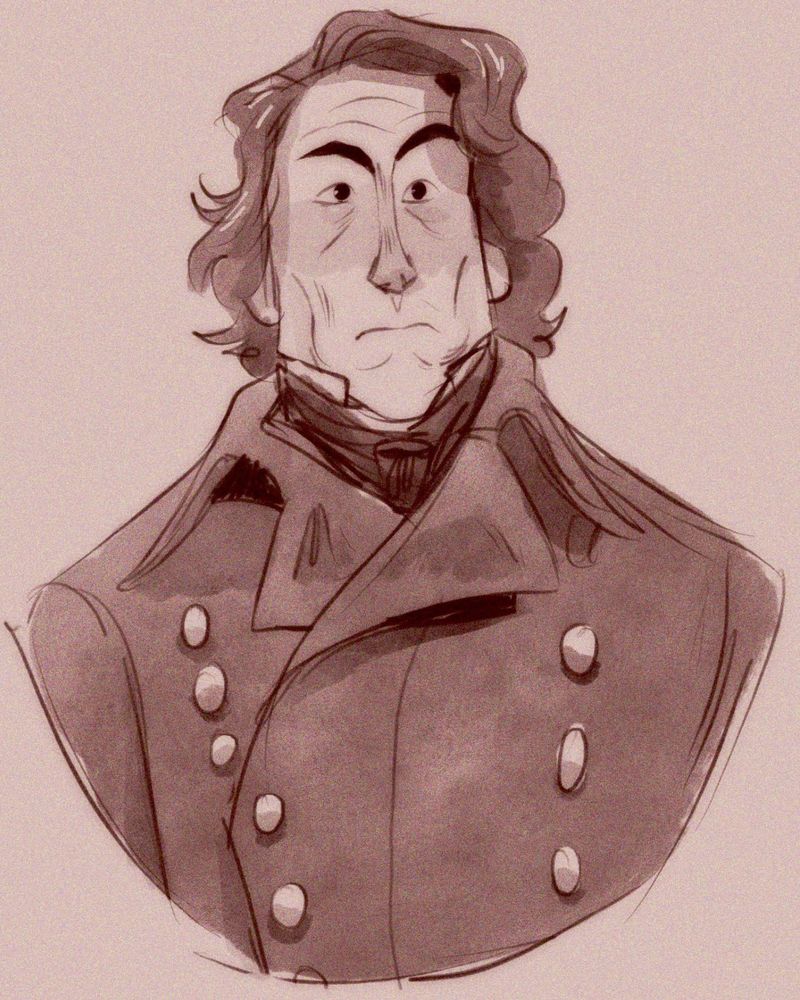 digital sketch of james fitzgames from the terror