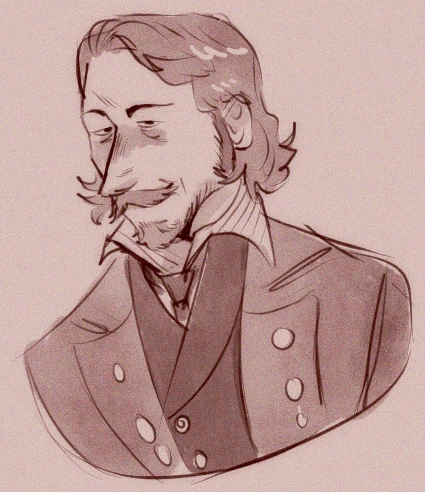 digital sketch of cornelius hickey from the terror