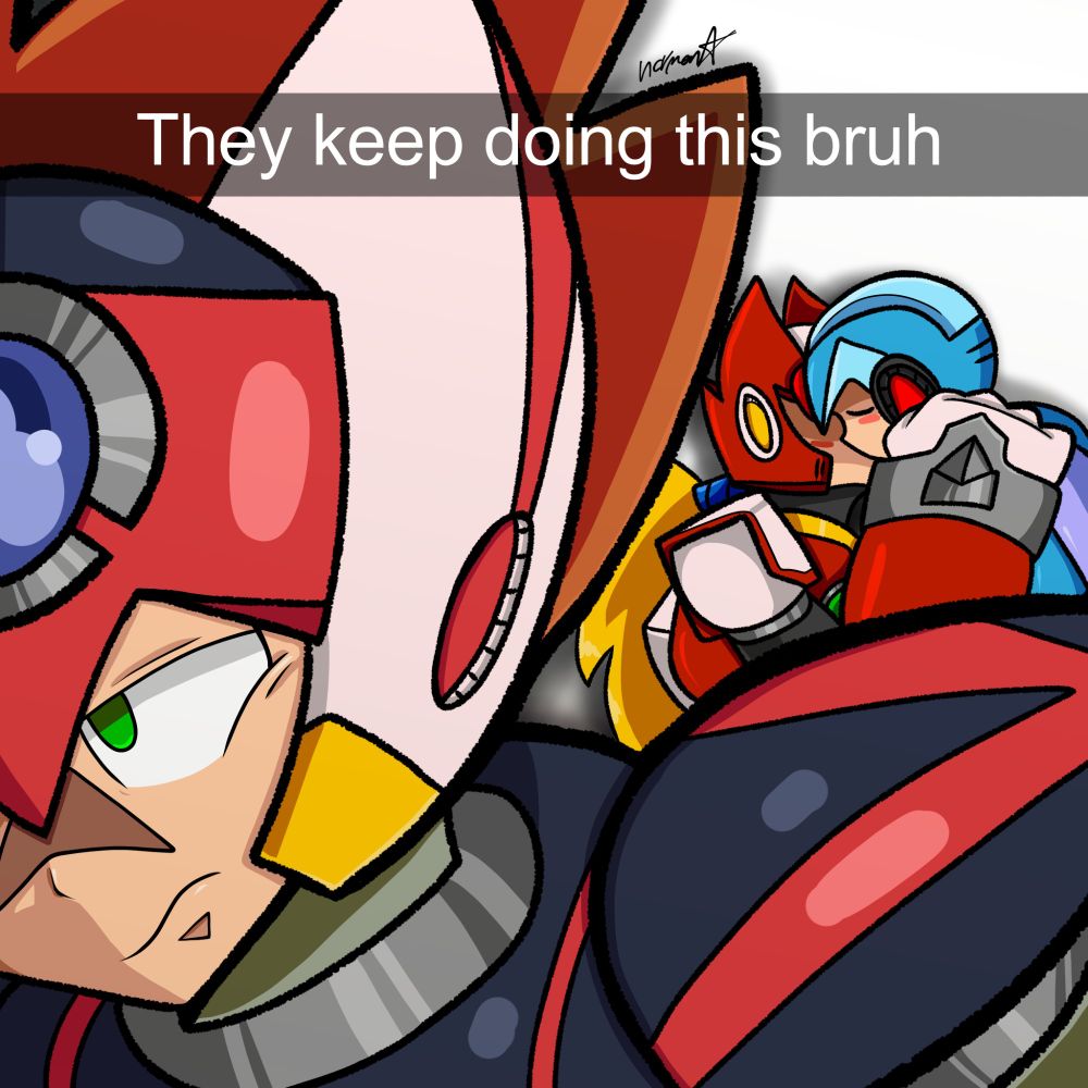 Axl, Zero, and X. Axl expresses disappointment.