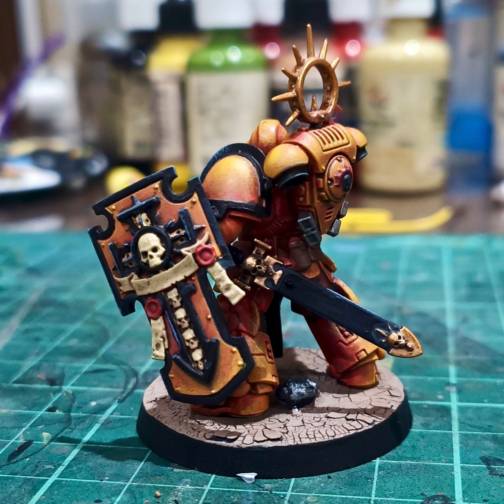 Side view showing the shield details