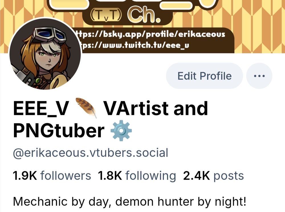 Screenshot of my Bluesky profile with me at 1.9k followers