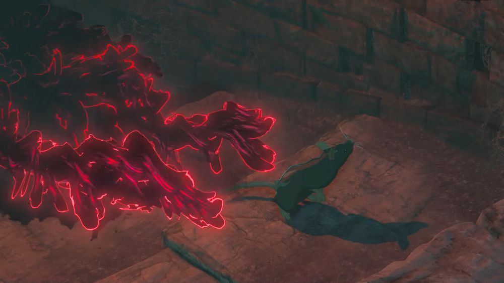Screenshot of Gloom tendrils creeping up on a rat.