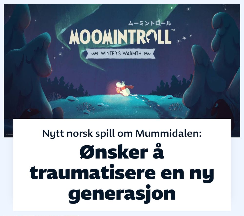 New Norwegian game about Moominvalley: Wants to traumatize another generation 