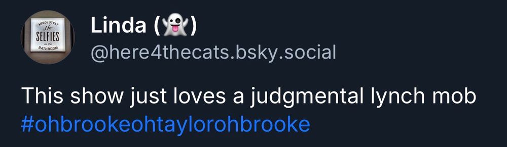 This show just loves a judgmental lynch mob