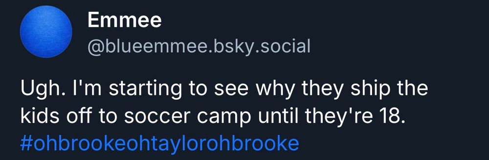 Ugh. I'm starting to see why they ship the kids off to soccer camp until they're 18.