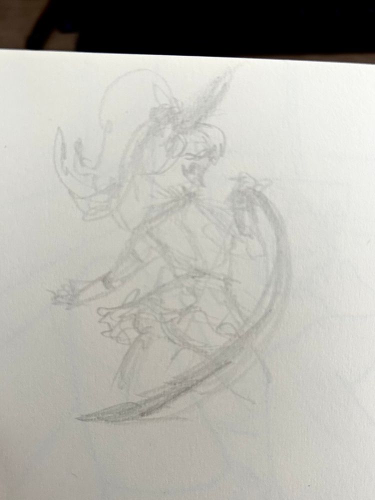 a loose light gestural sketch of an anthro rabbit, back on to the viewer and walking, pulling a leash connected to the viewer